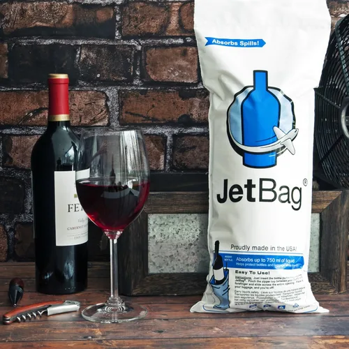 Vista 5 de Wine Diaper - Reusable, Protective and Absorbent Wine Bottle Bags for Travel (3 pack) Made in the USA