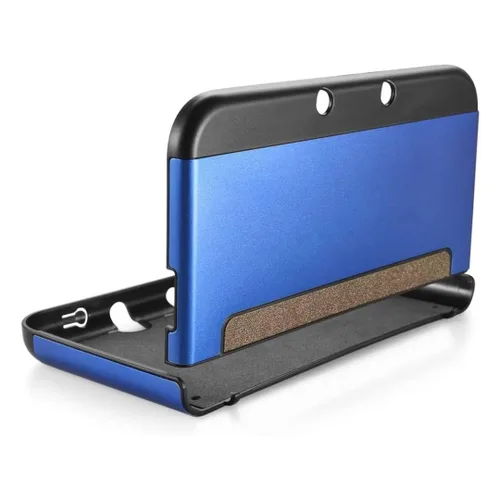 Vista 5 de Carcasa protectora azul para Nintendo 3DS XL LL con diseño de carcasa rígida para ofrecer protección completa de la superficie externa