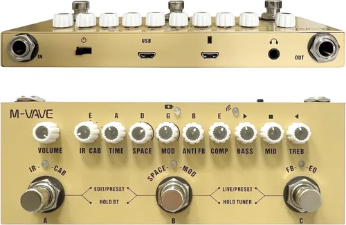 Vista 11 de SharkChili Fuzz Single Effect True Bypass para guitarra eléctrica Overdrive (sin fuente de alimentación)