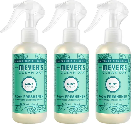 Spray Mrs. Meyer's Clean Day para habitación y aire, atomizador sin aerosol infundido con aceites esenciales, edición limitada de menta, 8 onzas