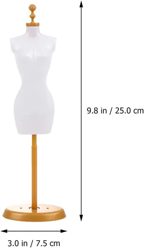 Vista 8 de EXCEART 10 piezas de mini maniquí de ropa para muñecas para coser formas de vestido, soportes de modelo de muñeca, maniquíes de ropa desmontables