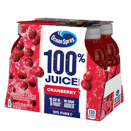 Vista 3 de Ocean Spray® Mezcla de jugo de arándano 100%, 10 onzas líquidas, 6 unidades (paquete de 1)
