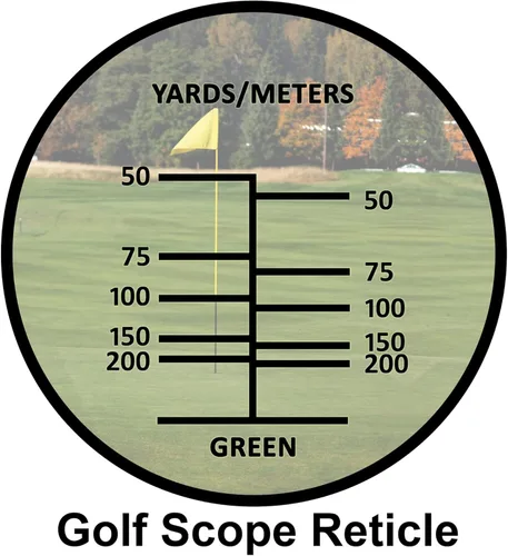 Vista 8 de Barska Blueline 8x22 Waterproof Golf Scope Monocular with Built-in Internal Distance Reticle