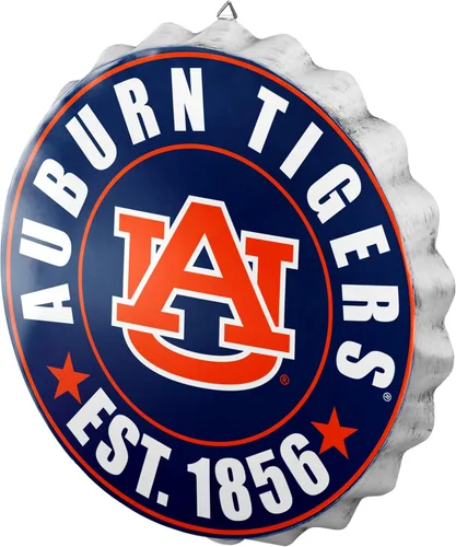 Vista 7 de foco Cartel de pared colgante con tapa de botella de metal con logotipo del