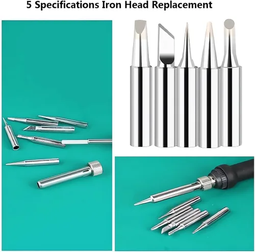 Vista 5 de Kit de soldador, kit multímetro digital, probador múltiple, probador de voltaje, medidas de voltaje CA/CC, corriente