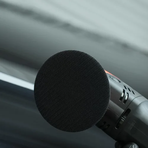 Vista 8 de SPTA 2 placas de respaldo flexible rotativas RO, almohadilla de respaldo suave de poliuretano de cara de aro y bucle, utilizada en pulidora rotativa