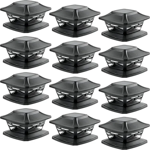 Vista 13 de Davinci Lighting - Lámpara solar Flexfit para exteriores con base para postes de madera de 4 x 4, 5 x 5 y 6 x 6 pulgadas, luz LED brillante