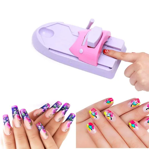 Impresora de arte de uñas, kit de esmalte de impresión de dibujo para diseño de uñas, estampado de arte de uñas, impresora profesional de arte de