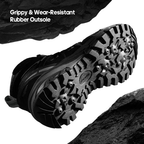 Vista 5 de NORTIV 8 Botas de senderismo impermeables para mujer, para exteriores, senderismo, camping, botas de búsqueda