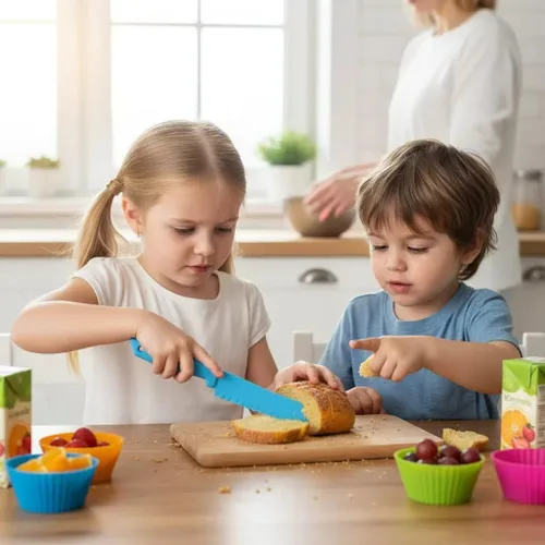 Vista 5 de Fox Run Cuchillo seguro para hornear, cuchillo antiadherente seguro para pasteles, brownies y más