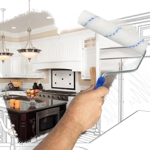 Vista 6 de Rodillo de pintura de espuma, juego de bandejas de rodillo de pintura de 6 pulgadas, incluye cubiertas de rodillo de microfibra, repuestos
