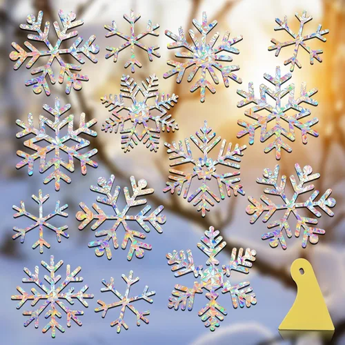 Vista 9 de 36 piezas de calcomanías para ventanas contra golpes de pájaros, calcomanías adhesivas para ventanas que evitan que los pájaros golpeen las mariposa