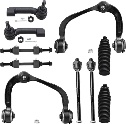 Vista 40 de Detroit Axle - Kit de suspensión delantera de 10 piezas para Chevrolet Trailblazer GMC Envoy 2004-2007 2005 2006 Soportes de brazo de control