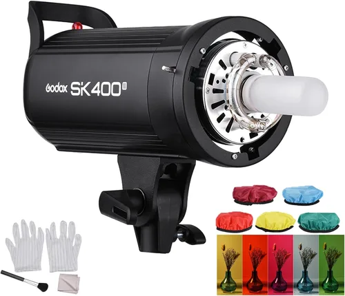 Godox SK400II Profesional Compacto 400Ws Estudio Flash Luz Estroboscópica Godox 2.4G Inalámbrico X Sistema GN65 5600K con 150W Modelado Lámpara para
