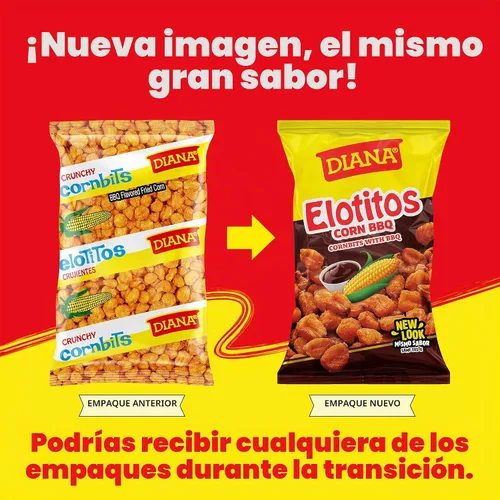 Vista 3 de Diana Elotitos - Snacks de maíz para barbacoa, bolsas de 4.05 onzas, paquete de 8