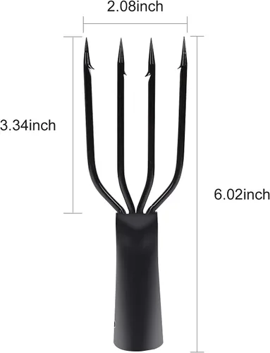 Vista 2 de Concierto de lanza de rana y pescado de acero inoxidable de 4 puntas