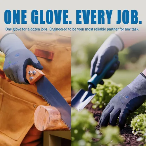 Vista 5 de PROMEDIX P Nitrile Coated Work Gloves,MicroFoam Safety Work Gloves Men,Seamless Knit Nylon&spandex Gloves with Grip