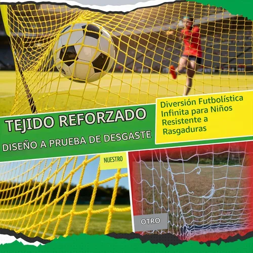 Vista 10 de Happy Jump Portable Soccer Goal 7x5 & 5x3.6 FT, Large-Frame Training Net