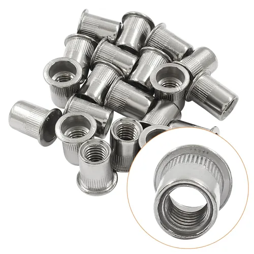 Vista 3 de 20 tuercas remachadoras de 3/8 pulgadas – 16 UNC – Tuerca roscada de cabeza plana de aleación de aluminio para un mejor rendimiento y durabilidad