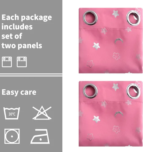 Vista 52 de BGment Cortinas cortas para ventanas, cortinas opacas pequeñas de 45 pulgadas para dormitorio, cortinas de oscurecimiento de habitación