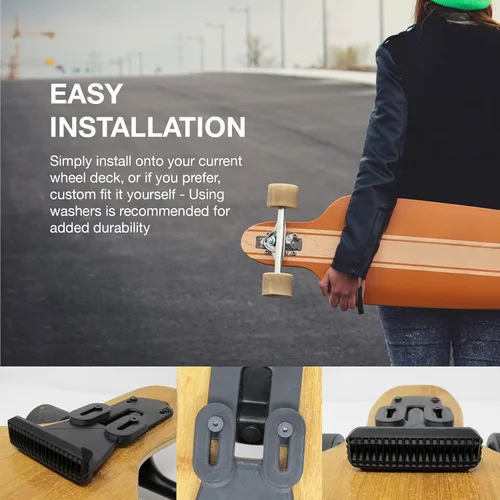 Vista 2 de Tope de pie de perfil bajo para Longboard o E-Skateboard – Tracción, equilibrio y control mejorados para Longboards o E-Skates – Mayor control al