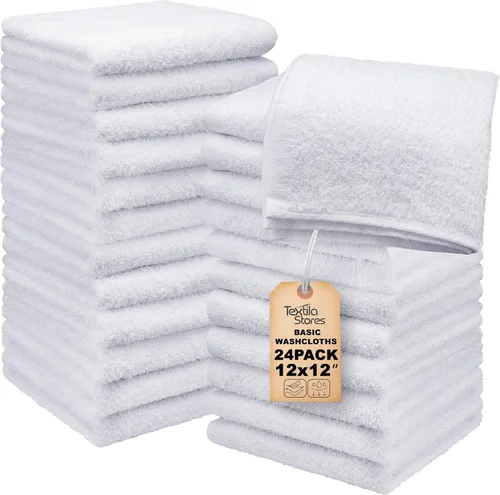 Vista 19 de Toallas de baño básicas medianas de 24 x 48 pulgadas, paquete de 6, color beige, suaves y absorbentes, toallas de algodón multiusos para baño, spa