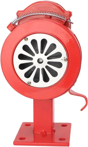 Vista 5 de Keenso Adjustable Volume Hand Crank Siren 110dB Loud Alarm for Emergency, Portable Siren for Outdoor Use (Red)