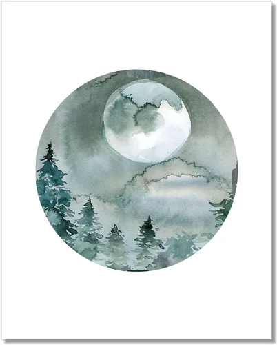 Vista 2 de Forest Landscape Art Prints - Nature Wall Decor - 8x10 - Set of 3 - Unframed