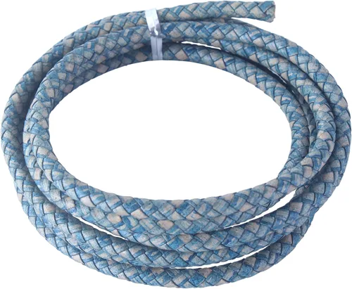 Vista 8 de KONMAY - Cordón de cuero trenzado genuino de 5 yardas, 3.0mm, marrón antiguo, redondo, para cuerda de bolo