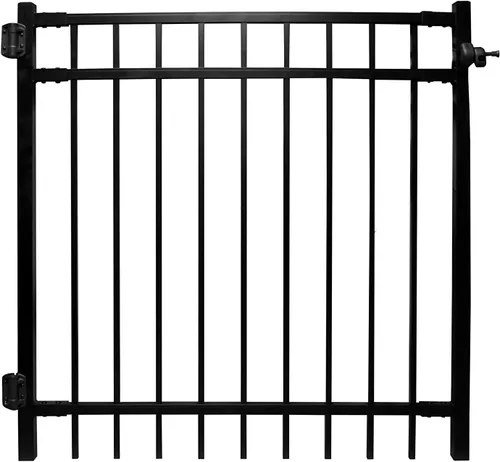 Weatherables Livingston Kit de puerta de aluminio – Kit de bricolaje para valla de patio trasero y jardín, fabricado con aluminio duradero con