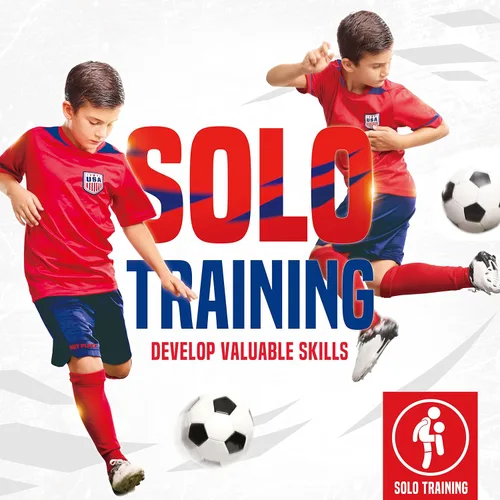 Vista 5 de NET Playz 4ftx3ft Easy Fold-Up Portable Training Soccer Goal, 36" D x 48" W x 36" H