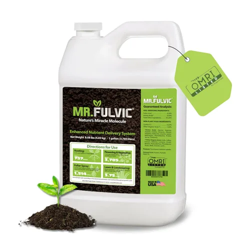 Mr. Fulvic Ácido fúlvico orgánico para plantas | Enmienda líquida del suelo húmico y potenciador de nutrientes | Aumenta el crecimiento de las