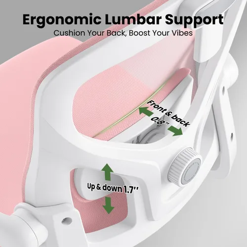 Vista 6 de Ergonomic Office Desk Chair with Headrest, High Back Computer Gaming Chair, Adjustable Lumbar Support Swivel Rolling Chair for Home Office Study