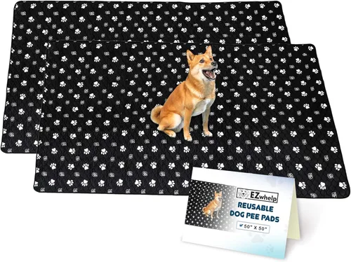 Vista 17 de EZwhelp Almohadillas reutilizables para orina de perro, lavables e impermeables para entrenamiento de orinal o almohadillas de parto, 24 x 48