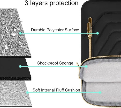 Vista 7 de MOSISO Laptop Shoulder Bag,Computer Bag,Messenger Briefcase with Front Inverted Trapezoid Quilted Pocket