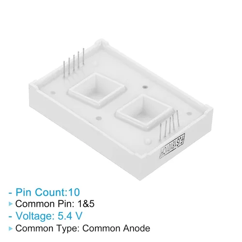 Vista 4 de PATIKIL Tubo digital con pantalla LED, paquete de 6 unidades de 7 segmentos, 10 pines, cátodo común de 5.4 V, 1.8 pulgadas, módulo de pantalla LED