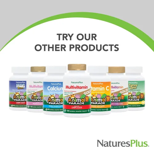 Vista 9 de NaturesPlus Animal Desfile Source of Life - Soporte interior masticable para los oídos – sabor a cereza natural – 90 tabletas en forma de animal
