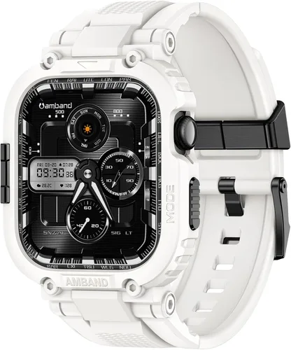 Vista 24 de amBand Bands - Funda protectora de pantalla compatible con Apple Watch Ultra 3/2/1 de 1.732 pulgadas, correa resistente M1 Sport Series y película