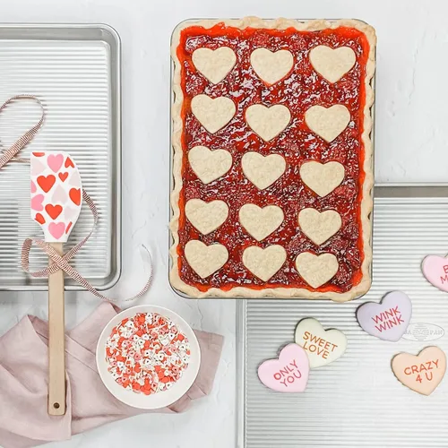 Vista 3 de USA Pan Juego de utensilios para hornear de acero aluminizado antiadherente resistente a la deformación de 3 piezas