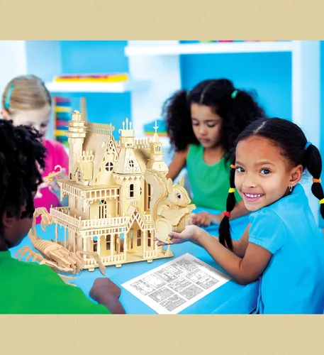 Vista 7 de Rompecabezas 3D desconcertado de madera de escorpión, kit de modelo de construcción de artesanías, divertido y educativo, juguete de madera