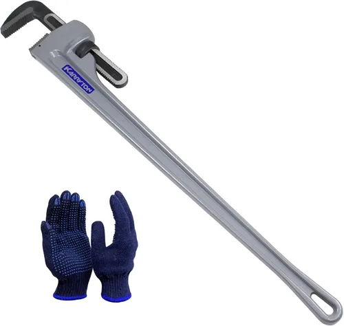 Vista 12 de Llave para tubos de aluminio con desplazamiento de 18 pulgadas, capacidad de mandíbula ajustable de 3.5"/89mm, llave de plomería resistente