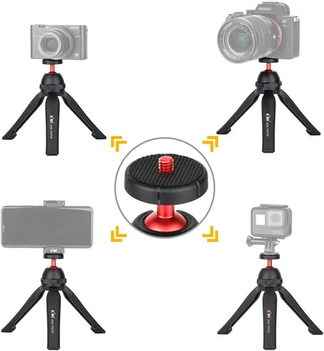 Vista 7 de Mini trípode para cámara, trípode de mesa de video de mano con cabezal de bola de 360° para Sony ZV-1 RX100VII RX100 VI RX100V A7C A6100 A6300 A6400