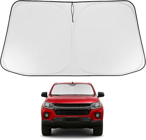 Vista 147 de Proadsy Parasol para parabrisas Rivian R1S 2022-2025 2026 de 4 capas plegable, protector de parasol frontal que bloquea los rayos UV, mantiene