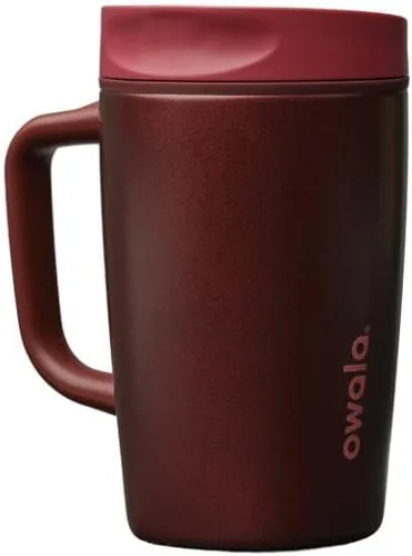Vista 15 de Owala SmoothSip Slider - Vaso de café aislado de acero inoxidable, reutilizable, taza de café helado, taza de viaje para café caliente, sin BPA, 12