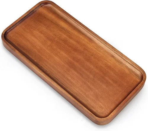 Vista 8 de Pequeñas Bandejas de Madera Rectangulares Mini Tablas de Charcutería Tablas de Servir de Madera de Acacia Decoración del Hogar Tabla de Queso Platos