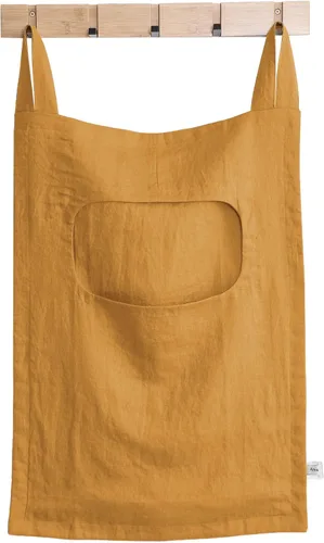 Vista 6 de Amazhiyu 100 % lino para colgar en la puerta de la ropa sucia, 19 x 27 pulgadas (negro)