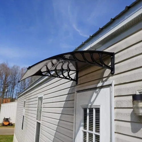 Vista 17 de Toldo exterior para ventana, toldos para puertas de entrada, toldo para puerta de entrada, toldo para patio al aire libre, toldo para puerta