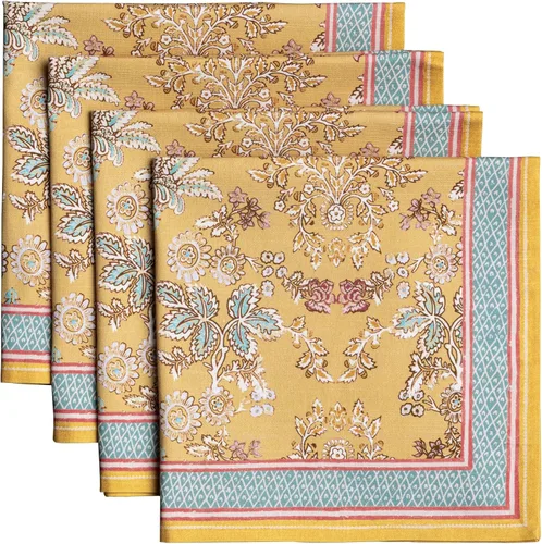 Vista 33 de Maison d' Hermine - Juego de 4 servilletas 100 % de tela de algodón lavable, decorar o regalar, hogar, cocina, comedor, fiestas de cóctel