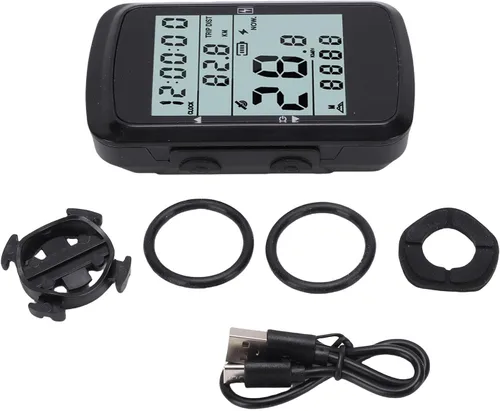 Vista 7 de Computadora de bicicleta GPS, computadora de ciclismo inalámbrica con pantalla 2.4, retroiluminación, velocímetro odómetro de bicicleta, 28 horas