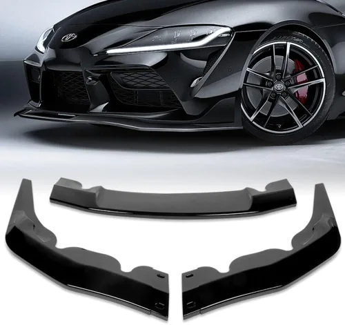 Q1-TECH, borde de parachoques delantero compatible con Toyota Supra A90 2019-2023, alerón de parachoques delantero, kit divisor de cuerpo de mentón,